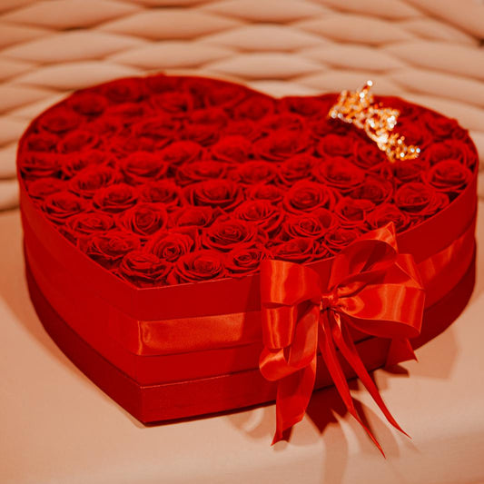 Blossoms Of The Heart - 135 Red Roses in box