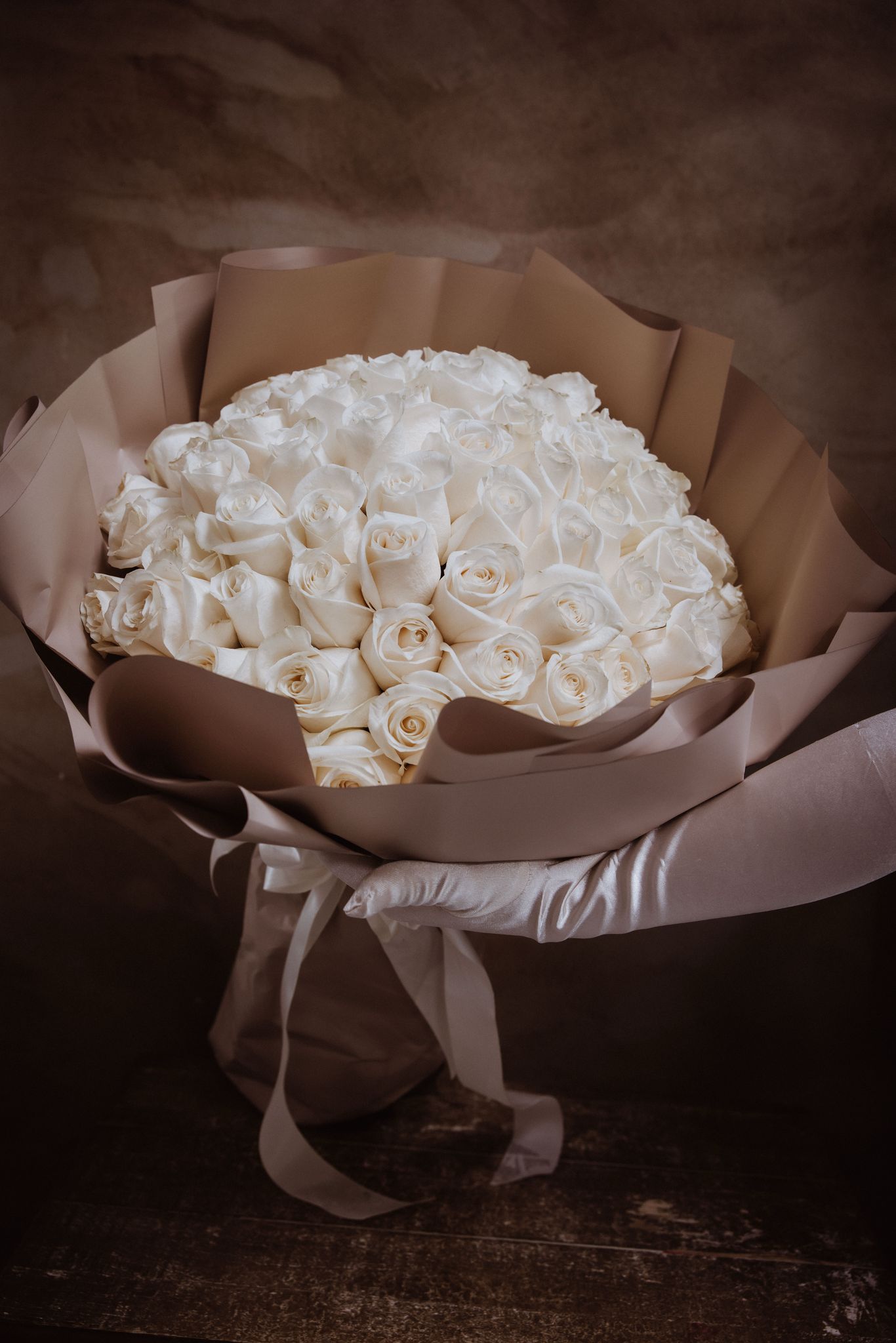 Ramo de Rosas Blancas - 50 uds