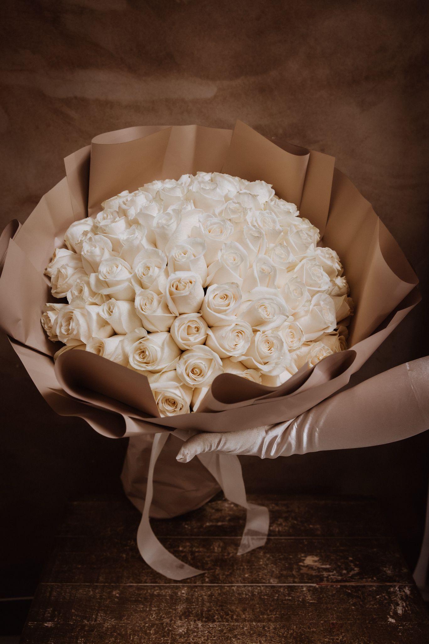 Ramo de Rosas Blancas - 50 uds